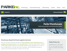Tablet Screenshot of parkewarehouses.com